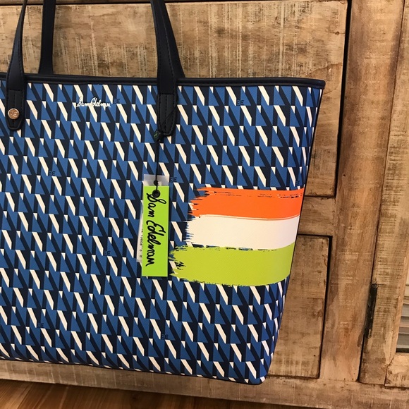 Sam Edelman | Isalyn Poseidon Blue Geometric Tote - Picture 2 of 8